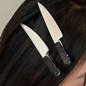 🔪 Knife Hair Clips Set of 2 knives Clip for Halloween spooky New scary costume